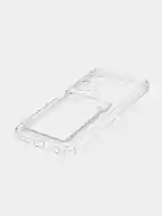 Прозрачный чехол для Tecno Pova Neo 2 силиконовый BROSCORP с бортиком- защитой камер, карман для карт