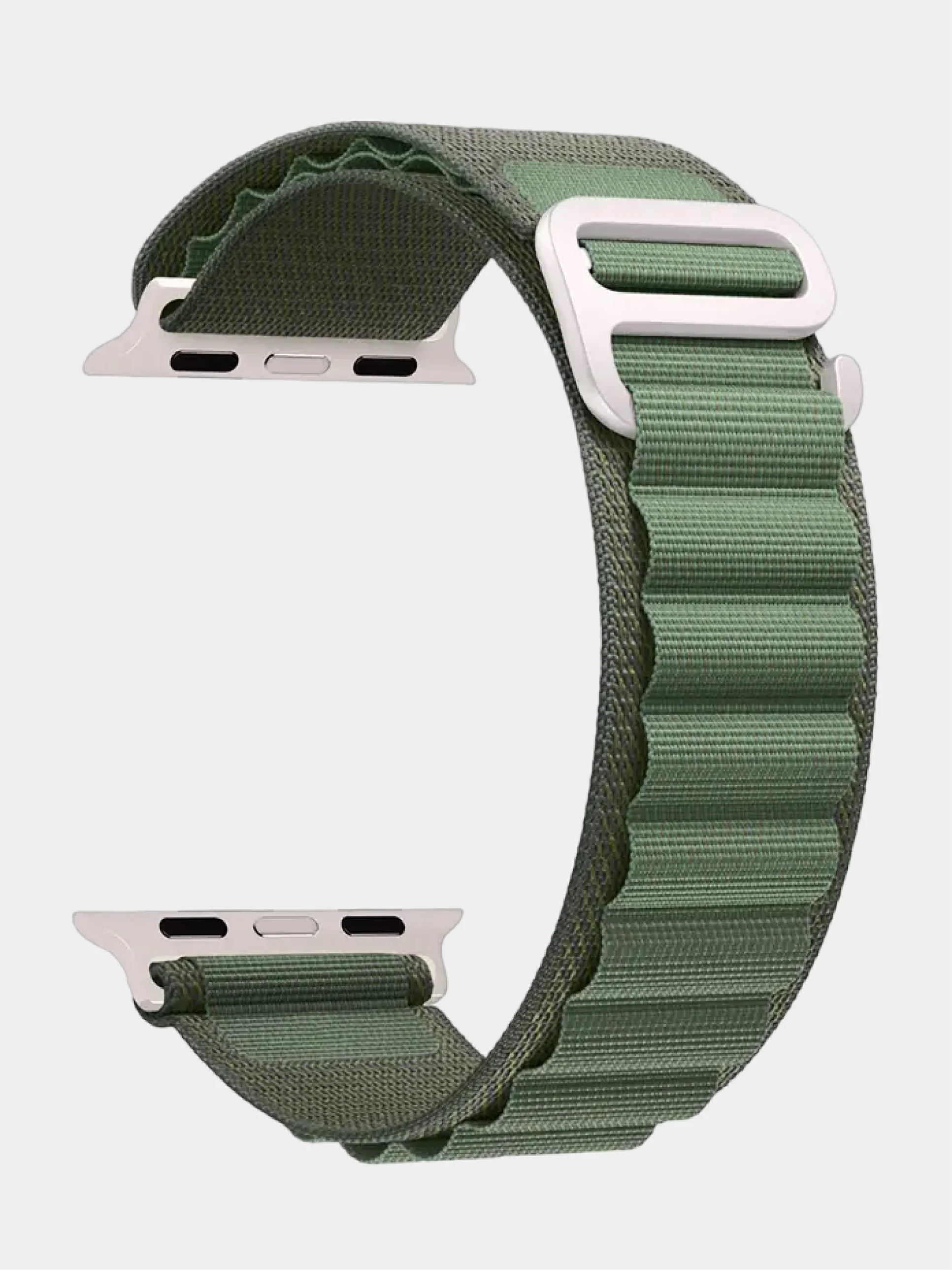 Зелёный хаки ремешок для смарт-часов Apple Watch Alpine Loop "Альпийская петля", нейлоновый, 42-49 мм