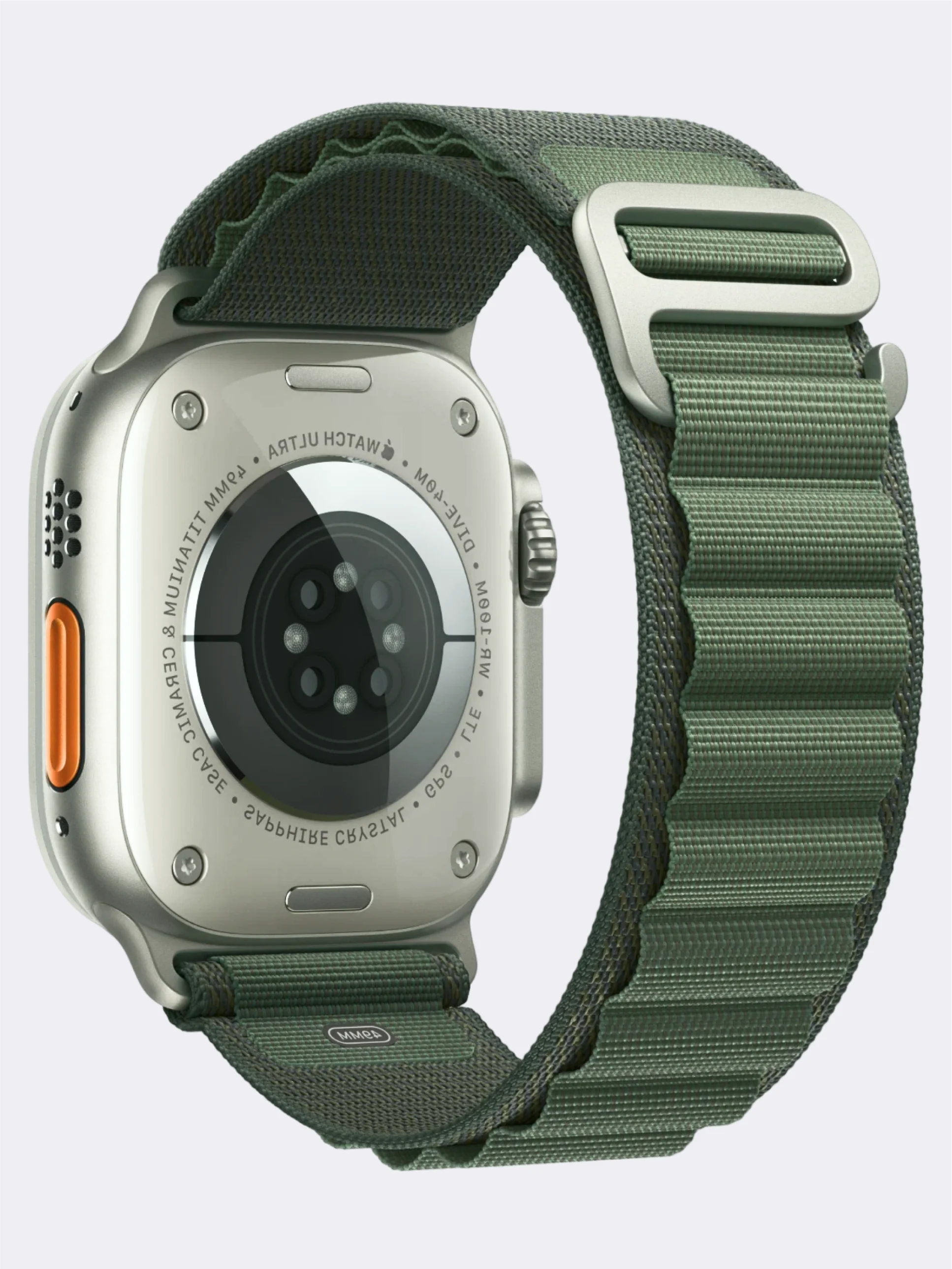 Зелёный хаки ремешок для смарт-часов Apple Watch Alpine Loop "Альпийская петля", нейлоновый, 42-49 мм