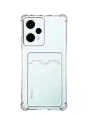 Прозрачный чехол для Xiaomi Redmi Note 12 Turbo, Poco F5 противоударный BROSCORP с карманом для карт