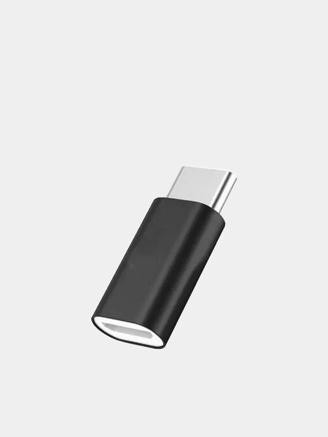 Черный адаптер переходник USB Type-C otg micro USB