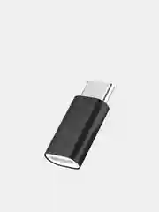 Черный адаптер переходник USB Type-C otg micro USB