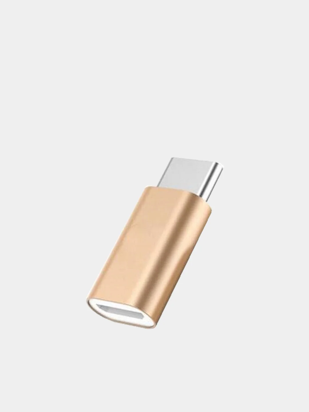 Золотой адаптер переходник USB Type-C otg micro USB