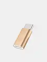 Золотой адаптер переходник USB Type-C otg micro USB