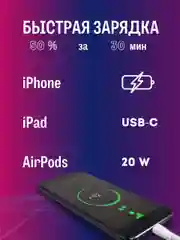 Кабель с быстрой зарядкой iPhone USB-C / Lightning зарядник айфона 20 ватт Type-C
