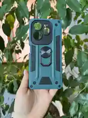 Тёмно-зелёный чехол противоударный military для Infinix Hot 40 и 40 Pro / Инфиникс Хот 40 и 40 Про