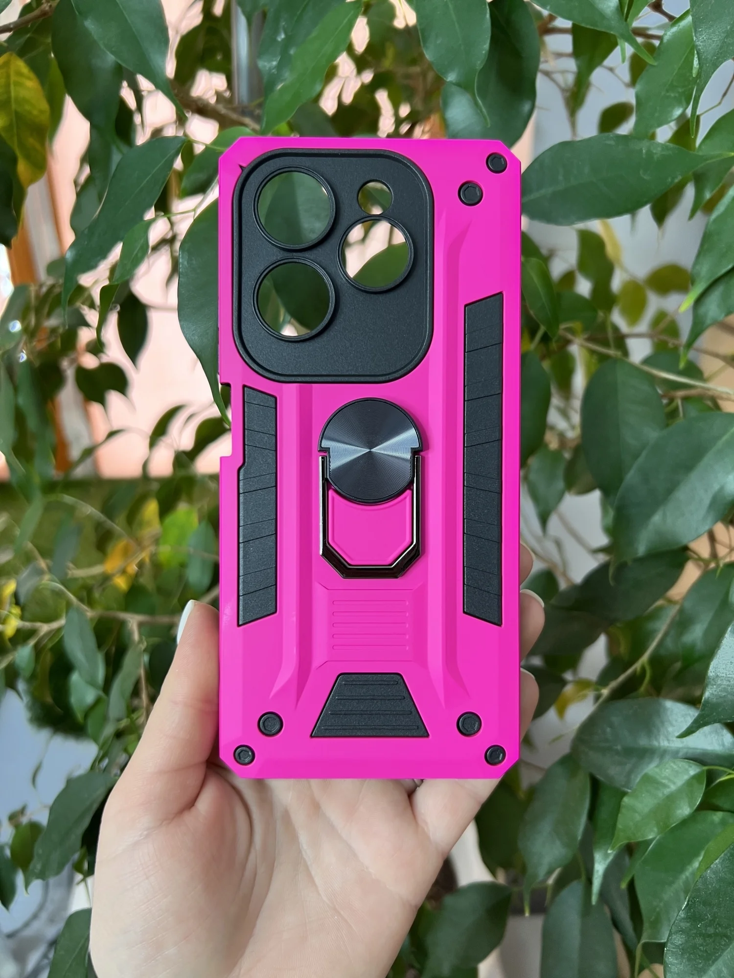 Фуксия чехол противоударный military для Infinix Hot 40 и 40 Pro / Инфиникс Хот 40 и 40 Про
