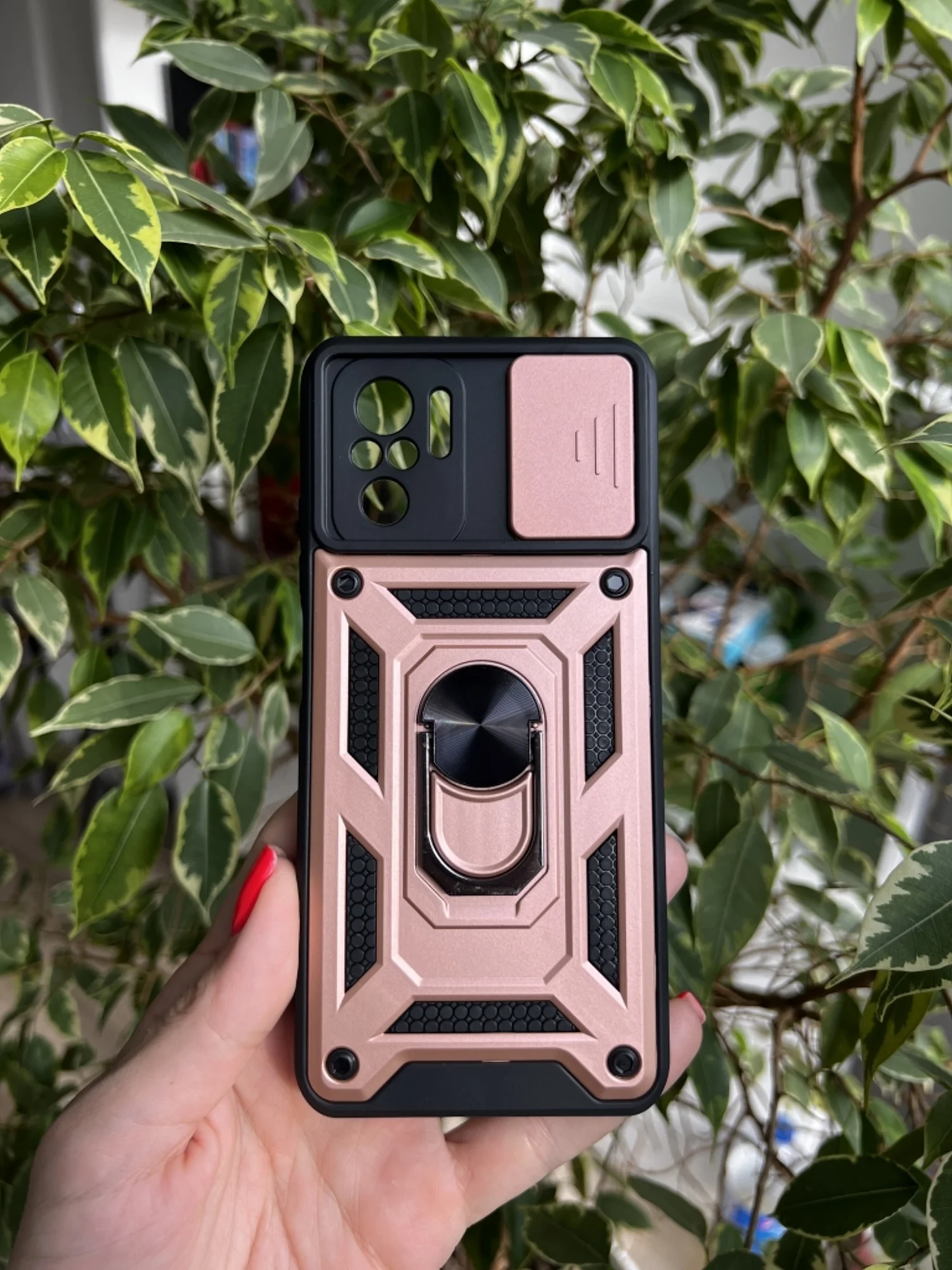 Розовый чехол противоударный armors для Xiaomi Poco M5s и Redmi Note 10 4G и Redmi Note 10S