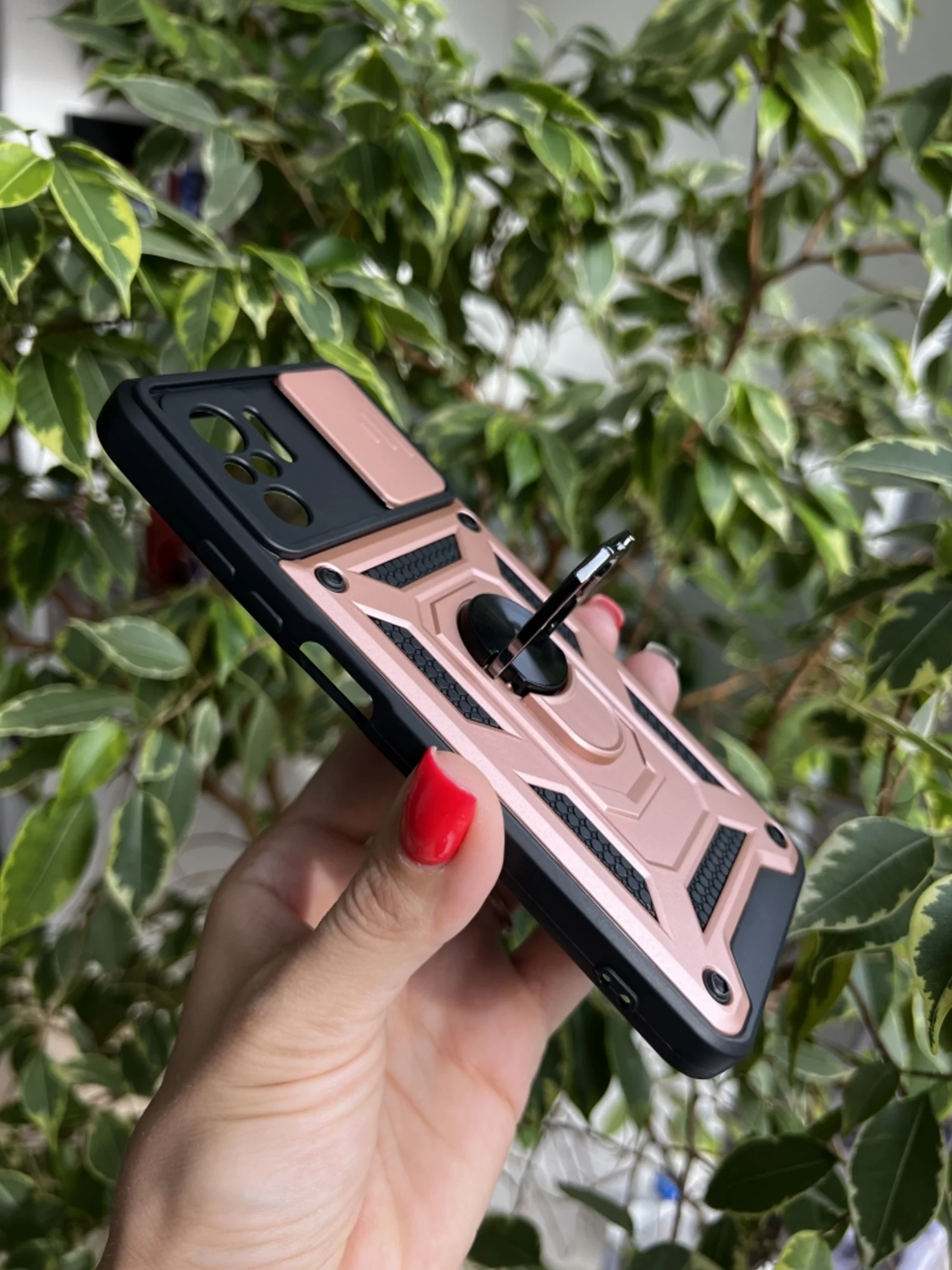 Розовый чехол противоударный armors для Xiaomi Poco M5s и Redmi Note 10 4G и Redmi Note 10S