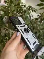 Серебряный чехол противоударный armors для Xiaomi Poco M5s и Redmi Note 10 4G и Redmi Note 10S