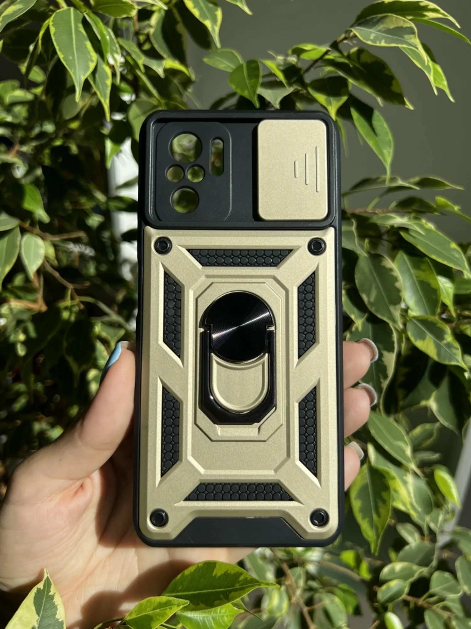 Золотой чехол противоударный armors для Xiaomi Poco M5s и Redmi Note 10 4G и Redmi Note 10S