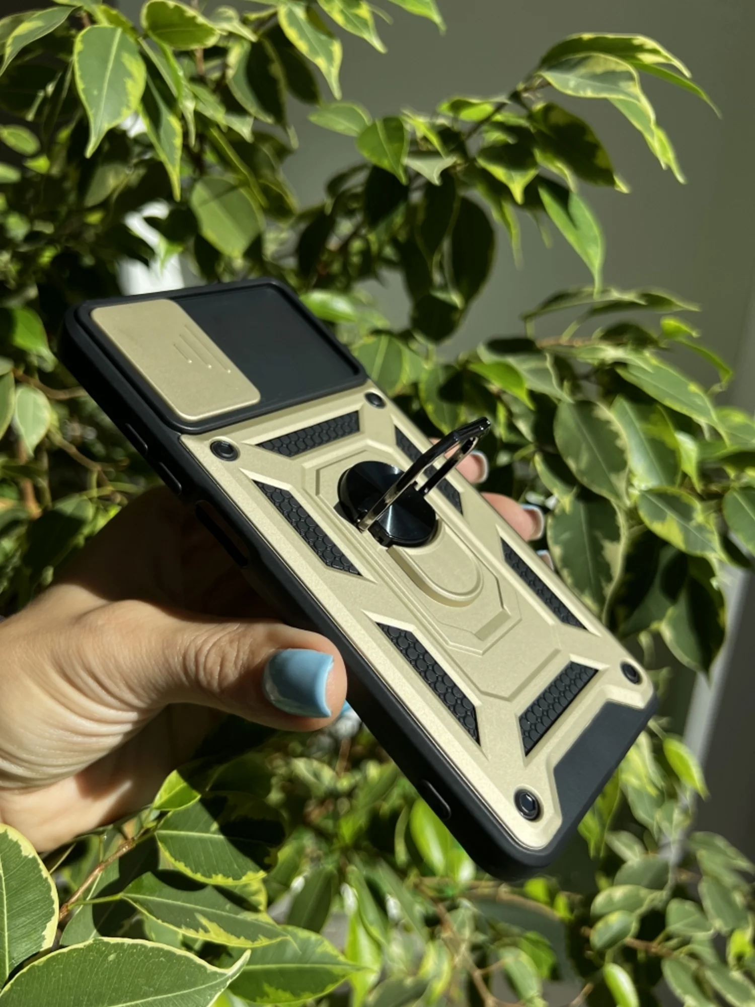 Золотой чехол противоударный armors для Xiaomi Poco M5s и Redmi Note 10 4G и Redmi Note 10S