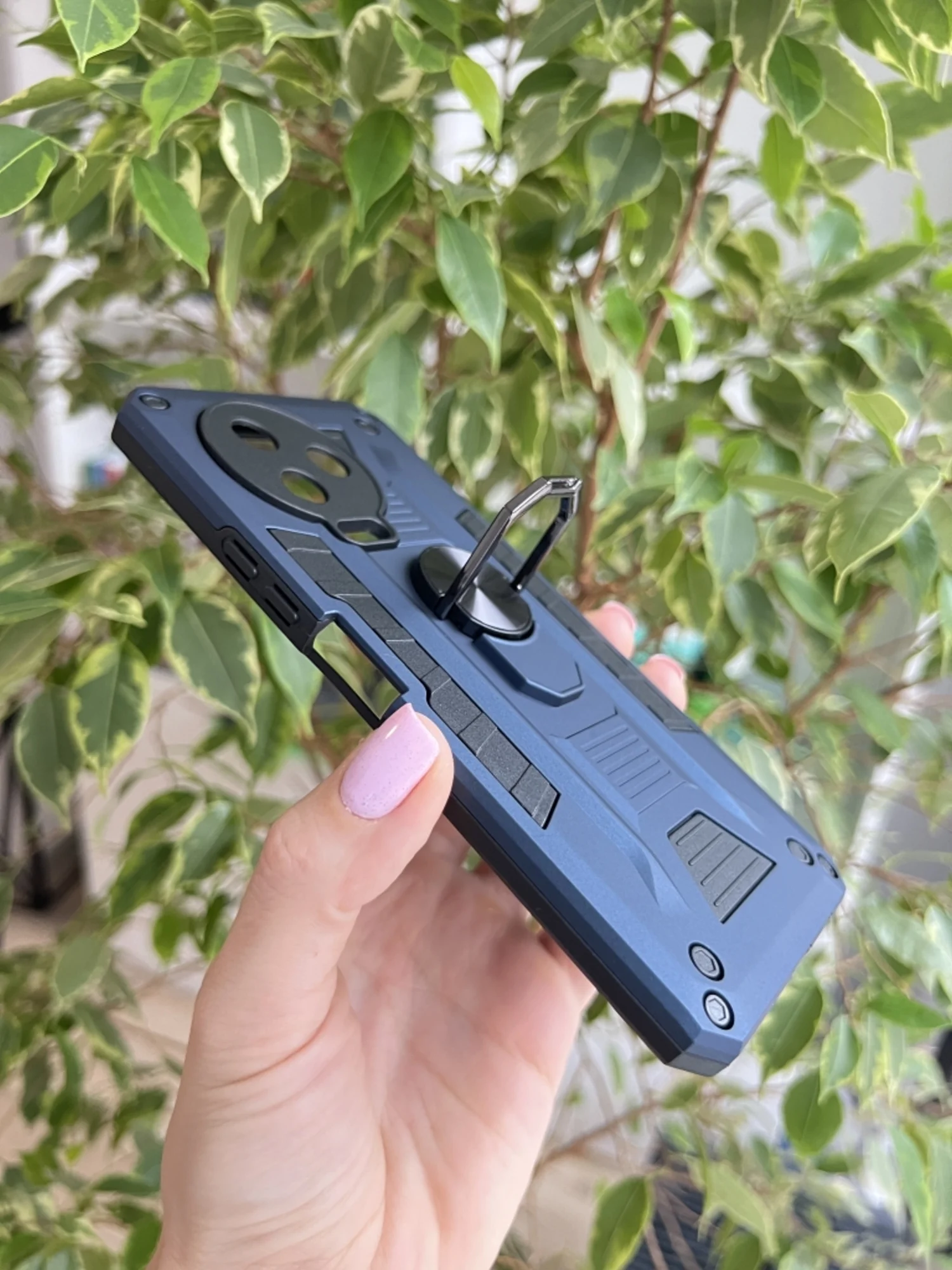 Темно-синий чехол противоударный military для Infinix Note 12 Pro 4G и Note 12 2023
