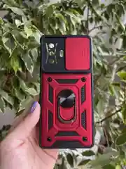 Красный чехол противоударный armors для Xiaomi Poco F4 GT / Поко Ф4 ГТ с защитой камеры