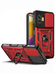 Красный чехол противоударный armors для Xiaomi Poco F4 GT / Поко Ф4 ГТ с защитой камеры