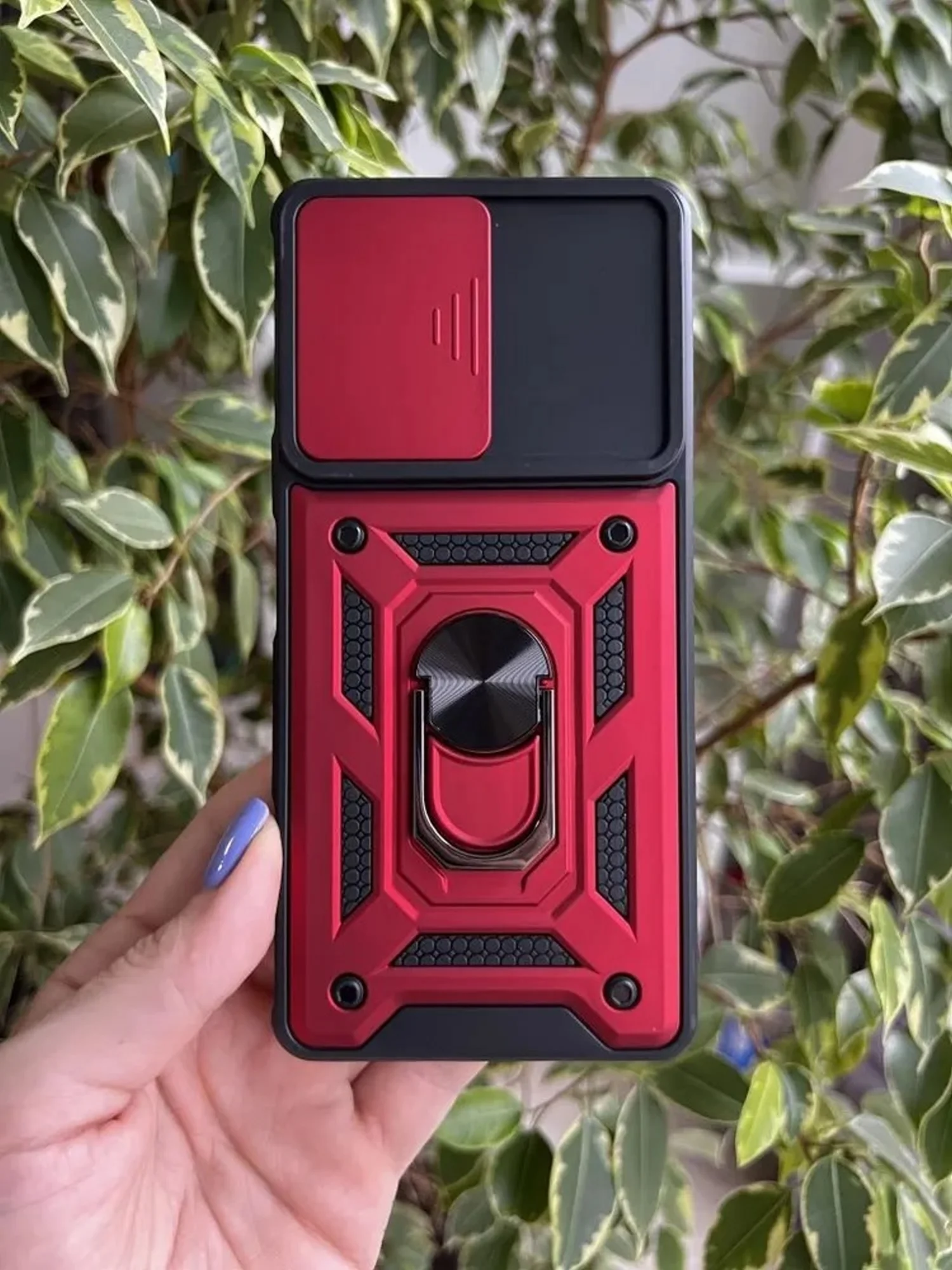 Красный чехол противоударный armors для Xiaomi Poco F4 GT / Поко Ф4 ГТ с защитой камеры