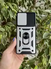 Серебряный чехол противоударный armors для Xiaomi Poco F4 GT / Поко Ф4 ГТ с защитой камеры