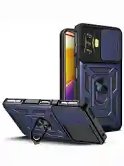 Темно-синий чехол противоударный armors для Xiaomi Poco F4 GT / Поко Ф4 ГТ с защитой камеры