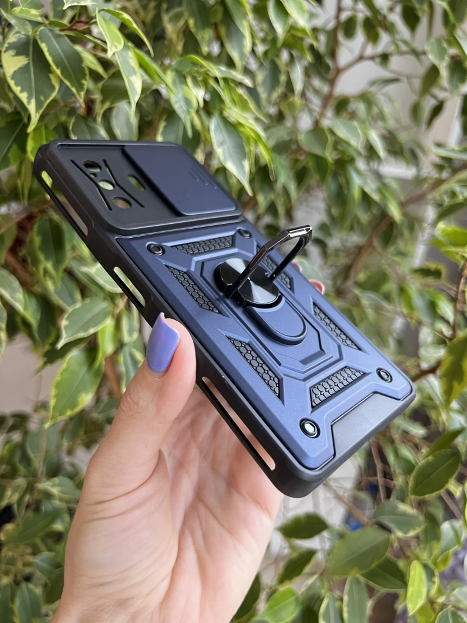Серебряный чехол противоударный armors для Xiaomi Poco F4 GT / Поко Ф4 ГТ с защитой камеры