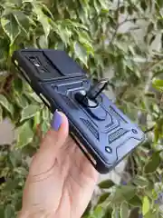 Серебряный чехол противоударный armors для Xiaomi Poco F4 GT / Поко Ф4 ГТ с защитой камеры