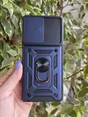 Серебряный чехол противоударный armors для Xiaomi Poco F4 GT / Поко Ф4 ГТ с защитой камеры