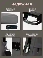 Черный сумка для ноутбука 15,6, планшета, документов через плечо