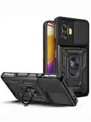 Черный чехол противоударный armors для Xiaomi Poco F4 GT / Поко Ф4 ГТ с защитой камеры