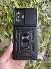 Черный чехол противоударный armors для Xiaomi Poco F4 GT / Поко Ф4 ГТ с защитой камеры