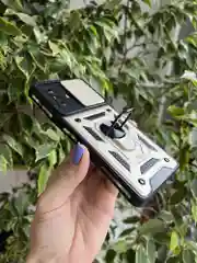 Золотой чехол противоударный armors для Xiaomi Poco F4 GT / Поко Ф4 ГТ с защитой камеры
