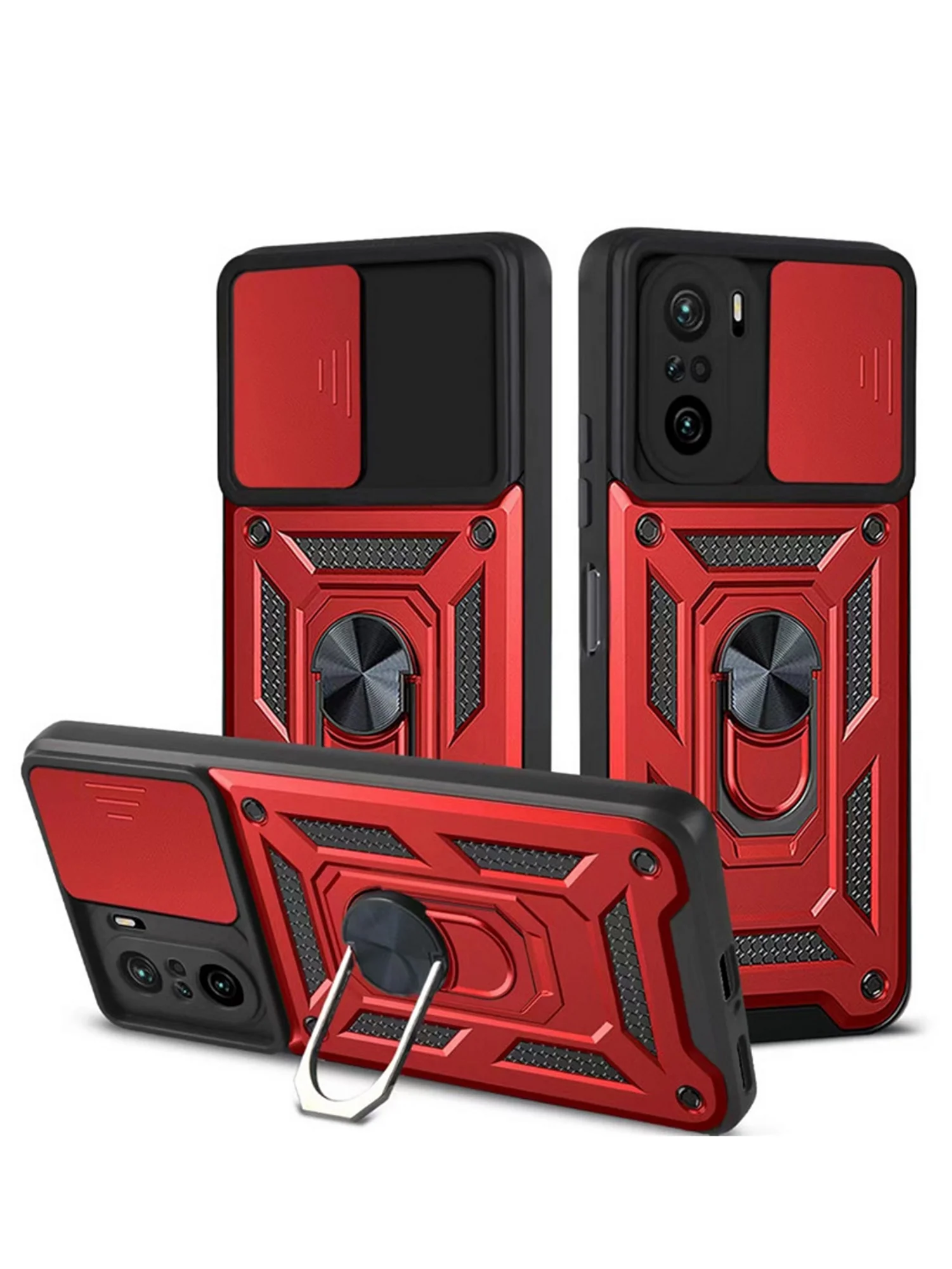 Черный чехол противоударный armors для Xiaomi Poco F3 / Поко Ф3 с защитой камеры