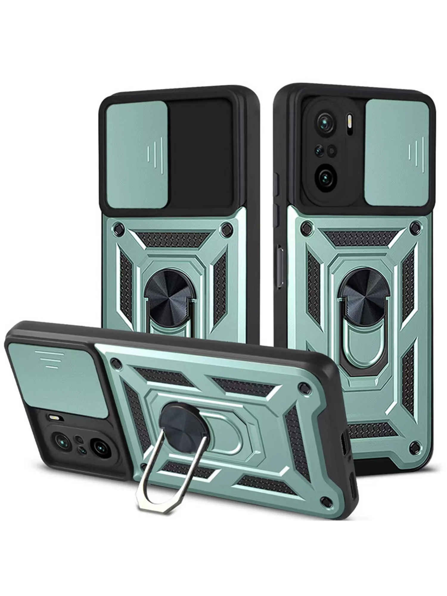 Черный чехол противоударный armors для Xiaomi Poco F3 / Поко Ф3 с защитой камеры