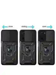 Черный чехол противоударный armors для Xiaomi Poco F3 / Поко Ф3 с защитой камеры