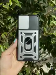 Серебряный чехол противоударный armors для Xiaomi Poco F3 / Поко Ф3 с защитой камеры