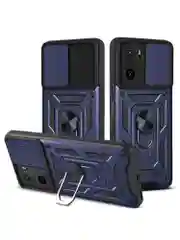 Темно-синий чехол противоударный armors для Xiaomi Poco F3 / Поко Ф3 с защитой камеры