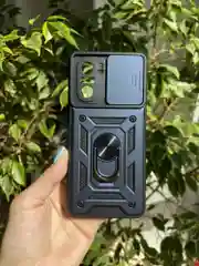 Темно-синий чехол противоударный armors для Xiaomi Poco F3 / Поко Ф3 с защитой камеры