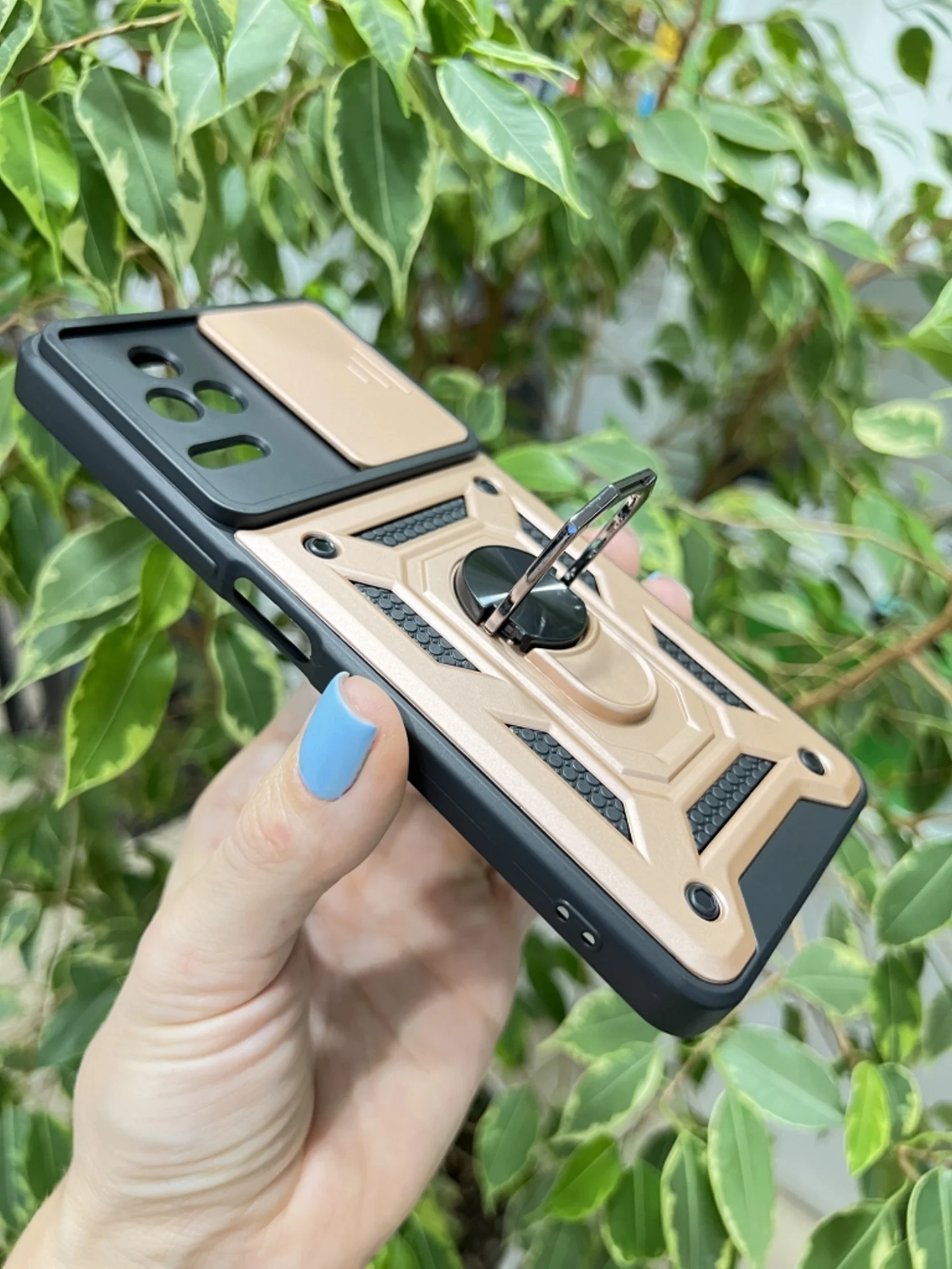 Розовый чехол противоударный armors для Xiaomi Poco F4 / Поко Ф4 с защитой камеры