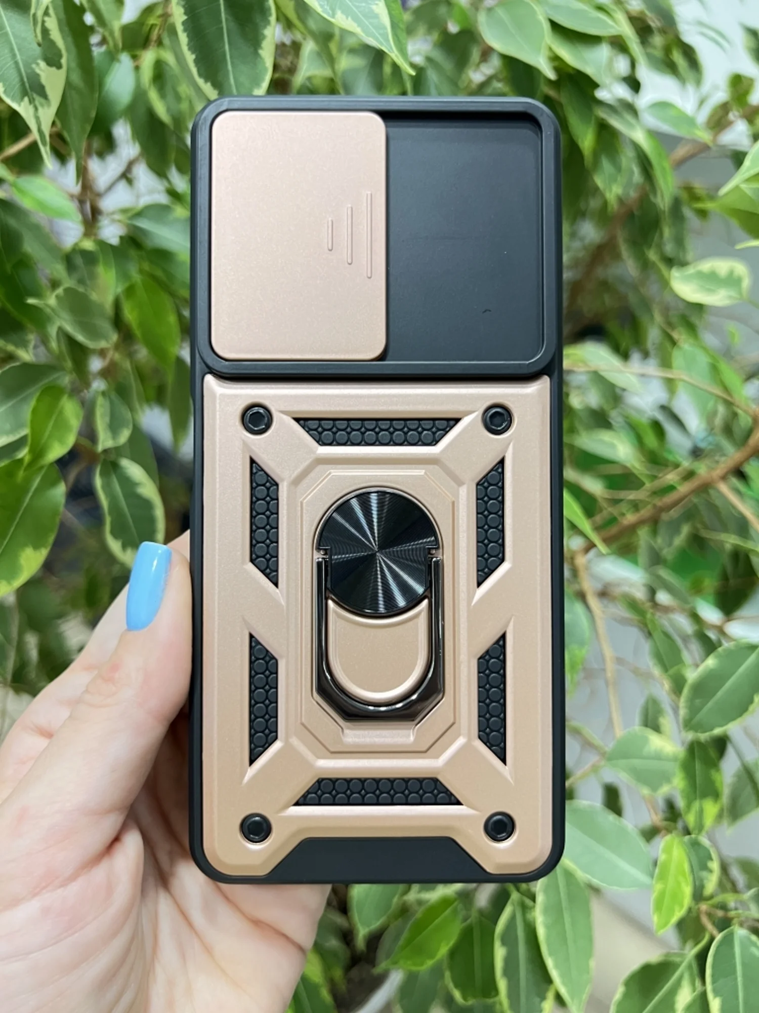Розовый чехол противоударный armors для Xiaomi Poco F4 / Поко Ф4 с защитой камеры