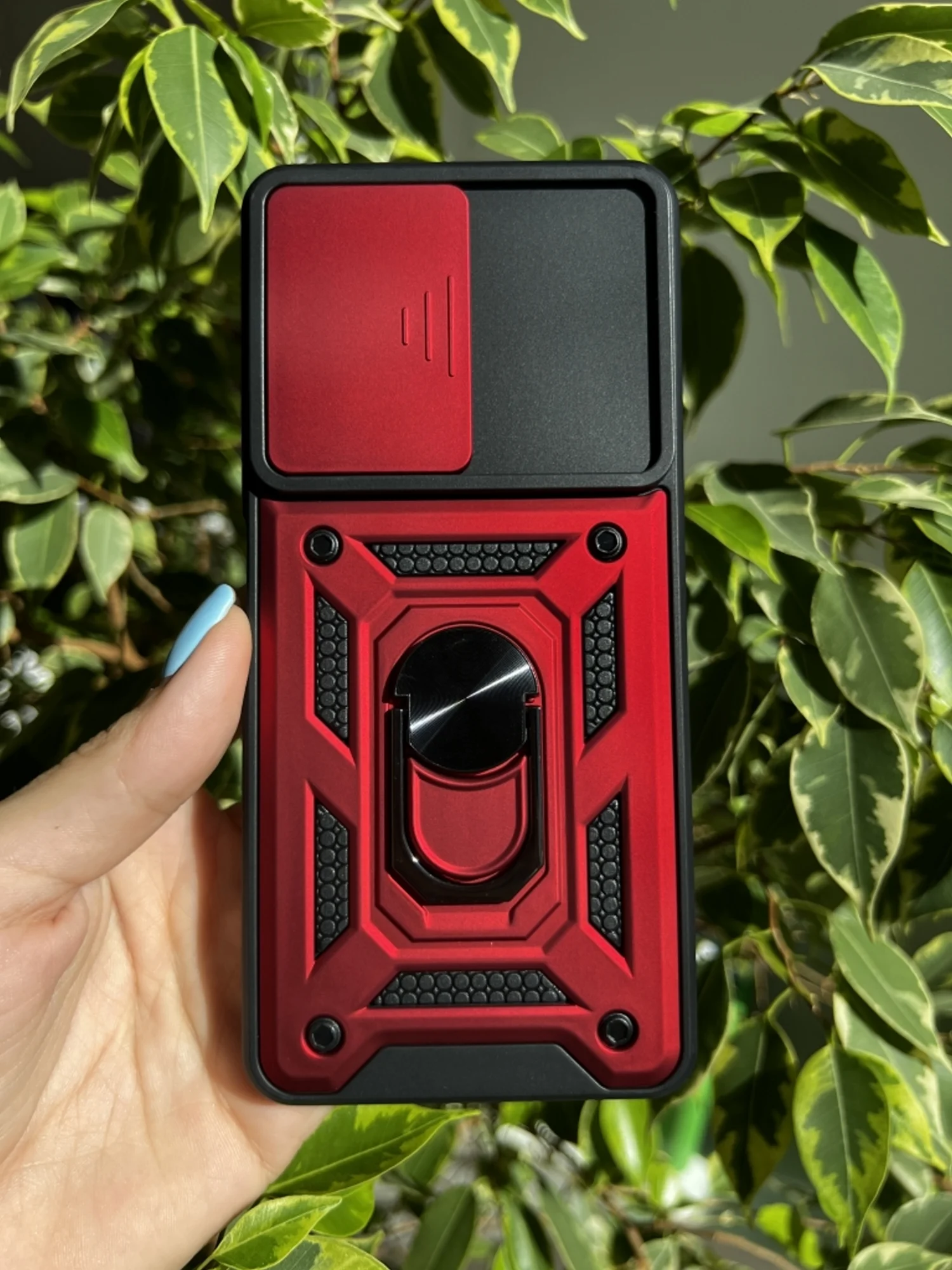 Красный чехол противоударный armors для Xiaomi Poco F4 / Поко Ф4 с защитой камеры