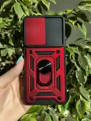 Красный чехол противоударный armors для Xiaomi Poco F4 / Поко Ф4 с защитой камеры