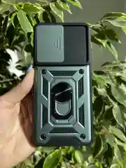 Зеленый чехол противоударный armors для Xiaomi Poco F4 / Поко Ф4 с защитой камеры
