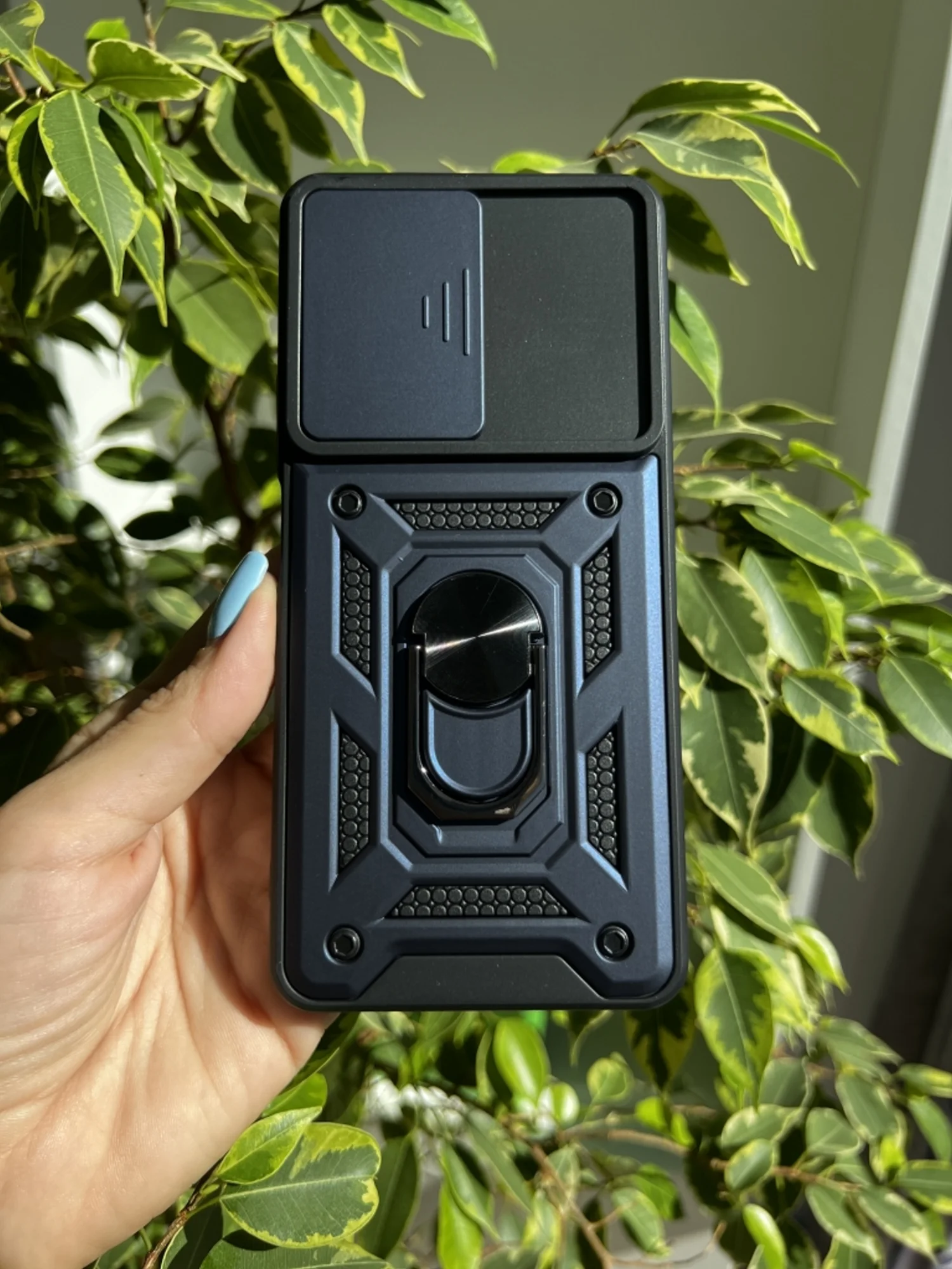 Темно-синий чехол противоударный armors для Xiaomi Poco F4 / Поко Ф4 с защитой камеры