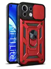 Красный чехол противоударный armors для Xiaomi Mi 11 Lite 4G и 5G и NE/Ми 11 Лайт с защитой камеры