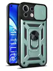 Зеленый чехол противоударный armors для Xiaomi Mi 11 Lite 4G и 5G и NE/Ми 11 Лайт с защитой камеры