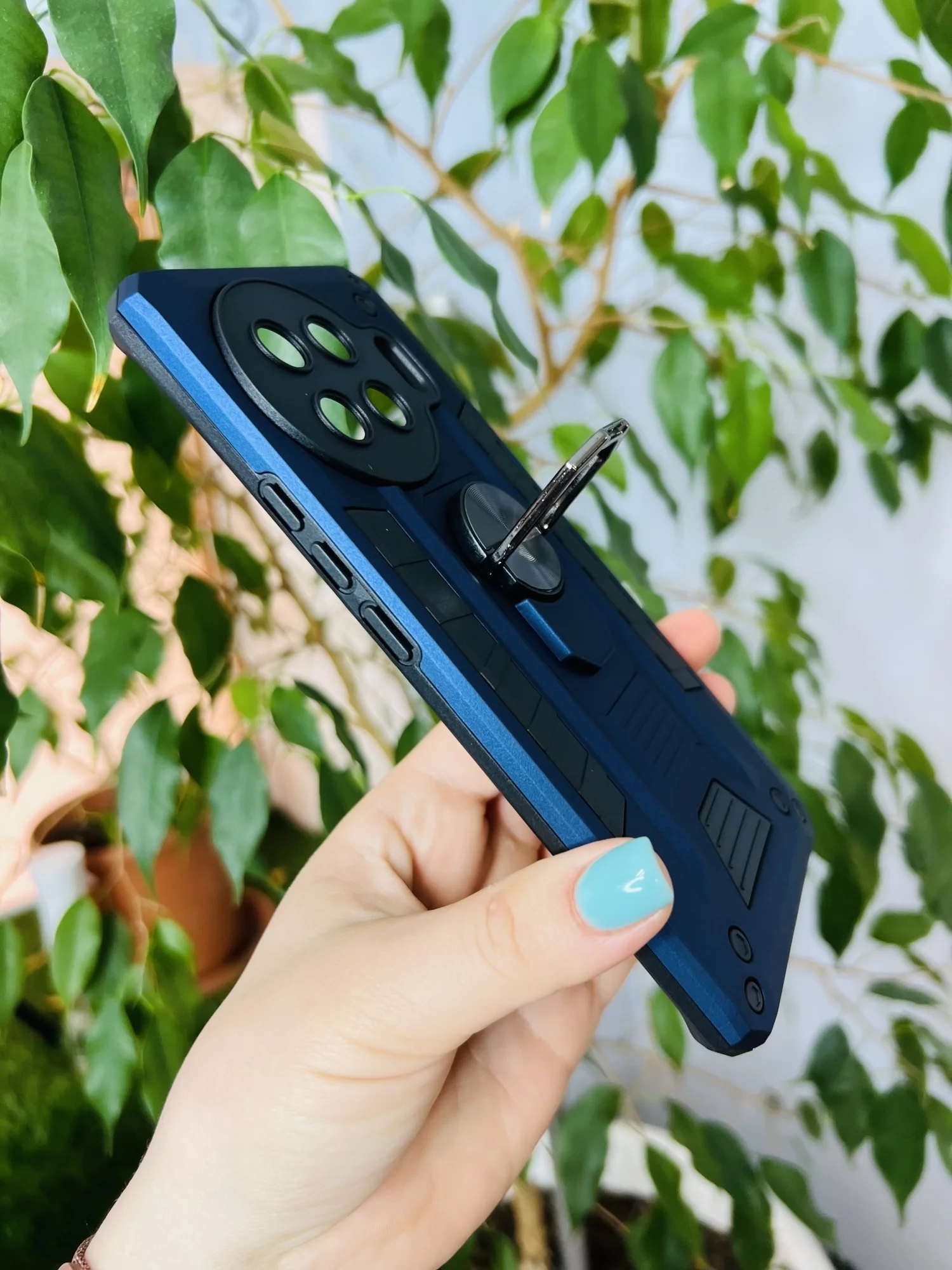 Темно-синий чехол противоударный military для Tecno Spark 20 Pro Plus / Техно Спарк 20 Про +