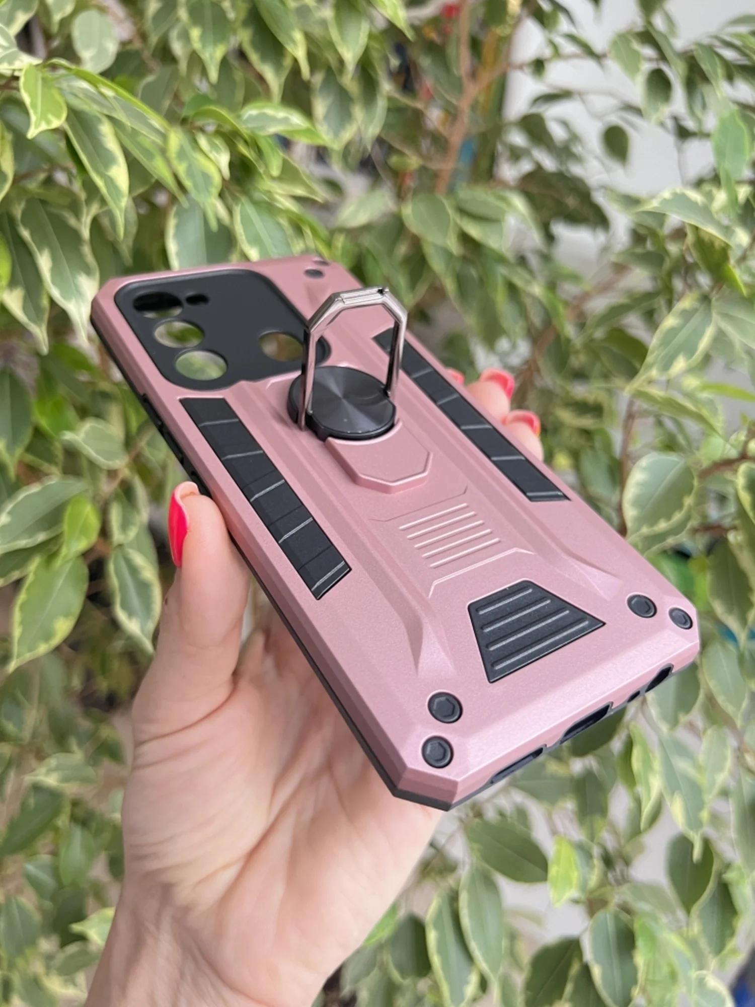 Розовый чехол противоударный military для Tecno Spark 8C и Spark GO 2022/Техно 8С и Спарк ГО 2022