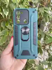 Тёмно-зелёный чехол противоударный military для Tecno Spark 8C и Spark GO 2022/Техно 8С и Спарк ГО 2022