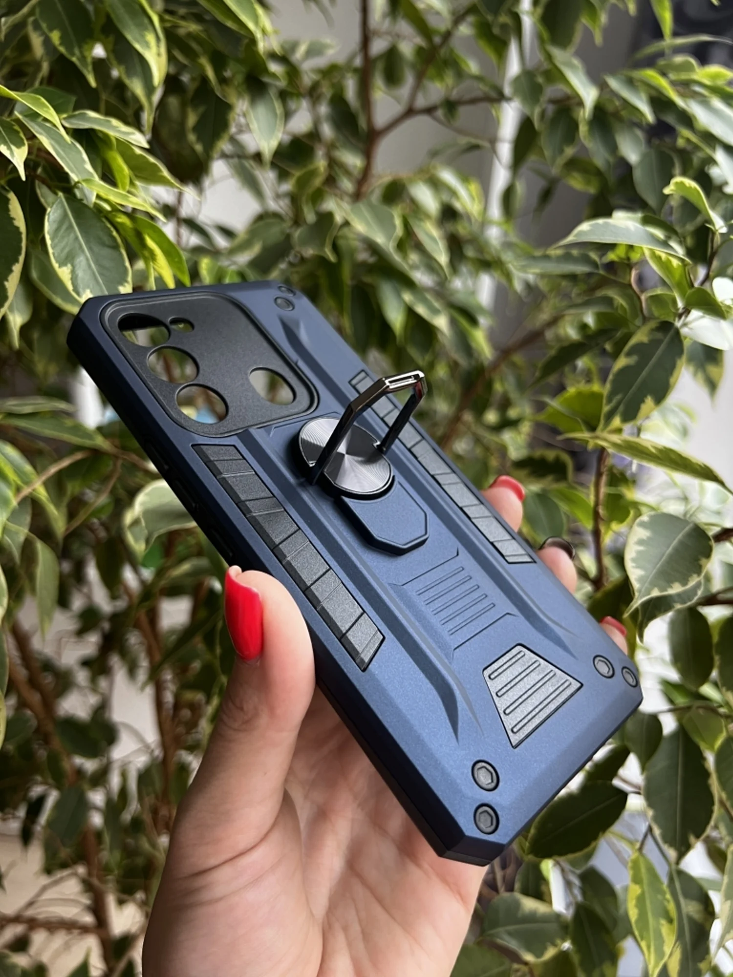 Темно-синий чехол противоударный military для Tecno Spark 8C и Spark GO 2022/Техно 8С и Спарк ГО 2022