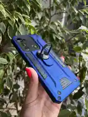 Синий чехол противоударный military для Tecno Spark 8C и Spark GO 2022/Техно 8С и Спарк ГО 2022