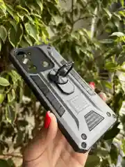 Серый чехол противоударный military для Tecno Spark 8C и Spark GO 2022/Техно 8С и Спарк ГО 2022