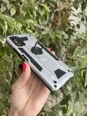 Серебряный чехол противоударный military для Tecno Spark 8P / Техно Спарк 8Р